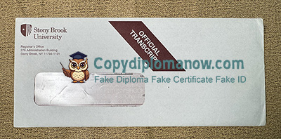 Stony Brook University Transcript envelope