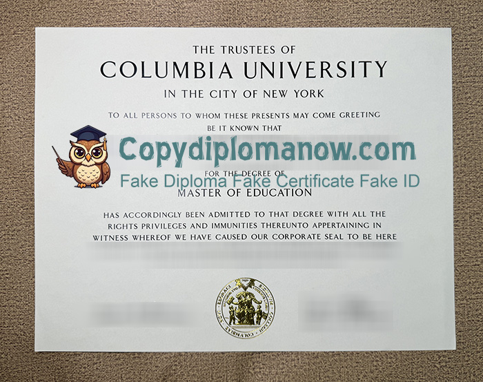 Columbia University Diploma