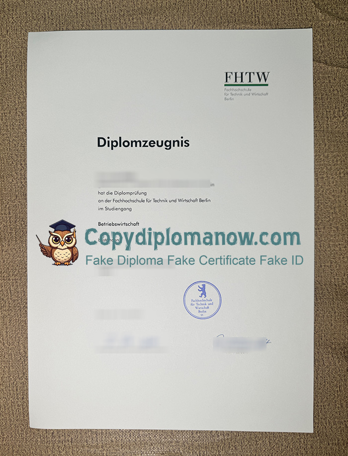 FHTW Zeugnis