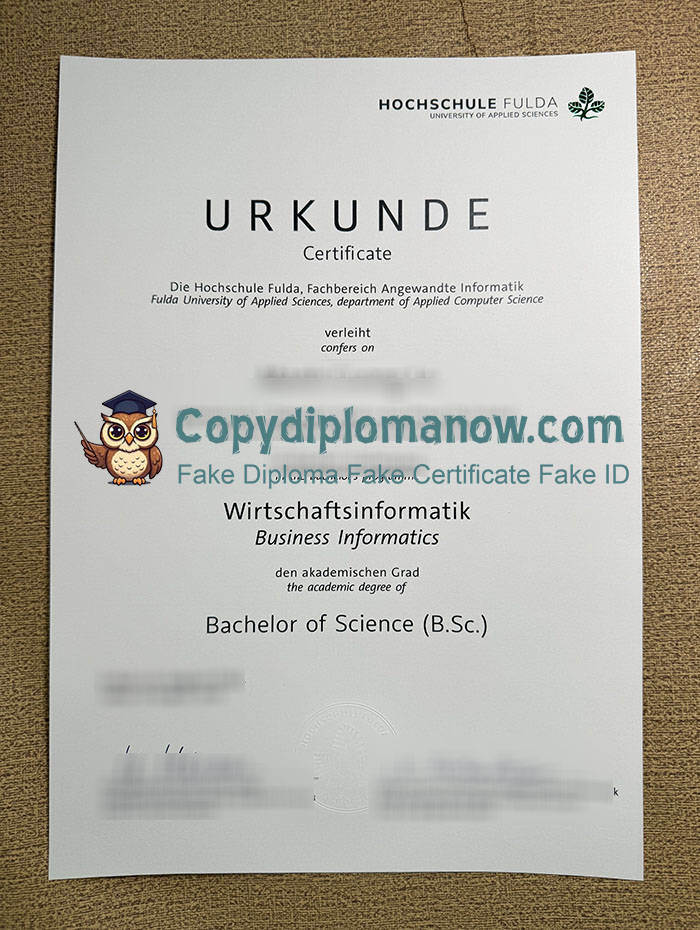 Hochschule Fulda Urkunde
