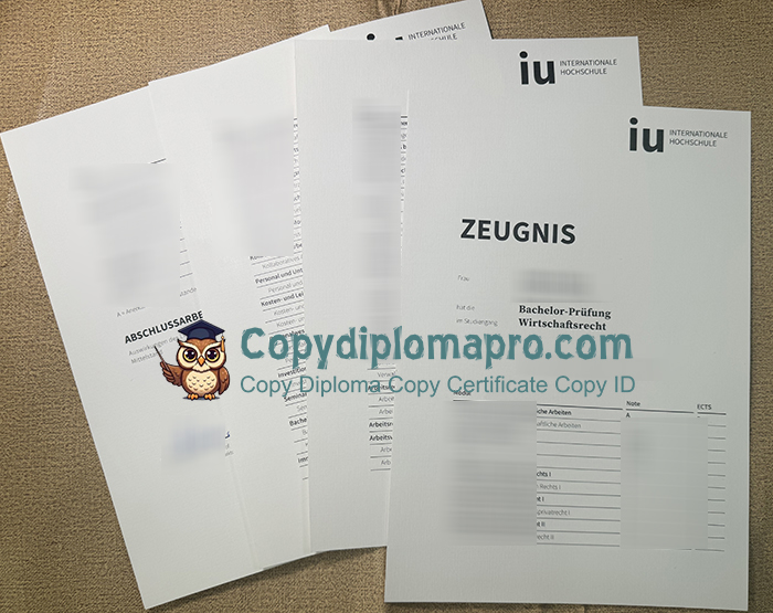 IU Internationale Hochschule Zeugnis