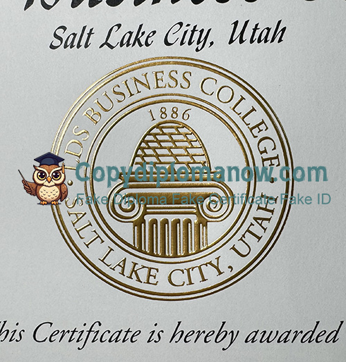 LDS Business College Diploma seal