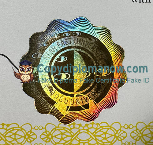 Near East University Diploma seal