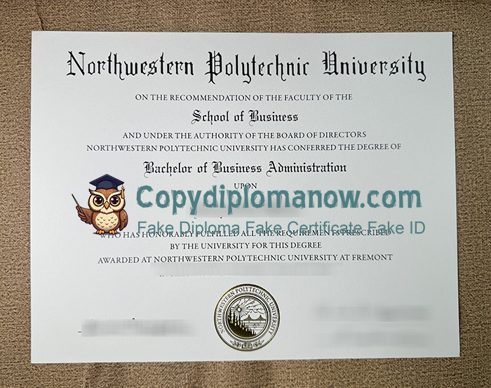 Northwestern Polytechnic University Diploma, NPU Diploma