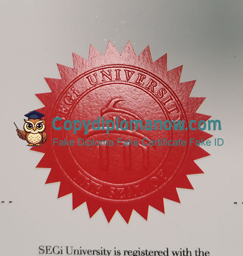 SEGi University Degree seal