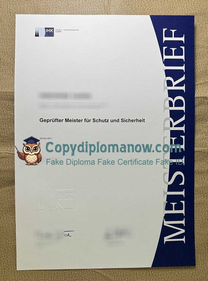 IHK Köln Certificate