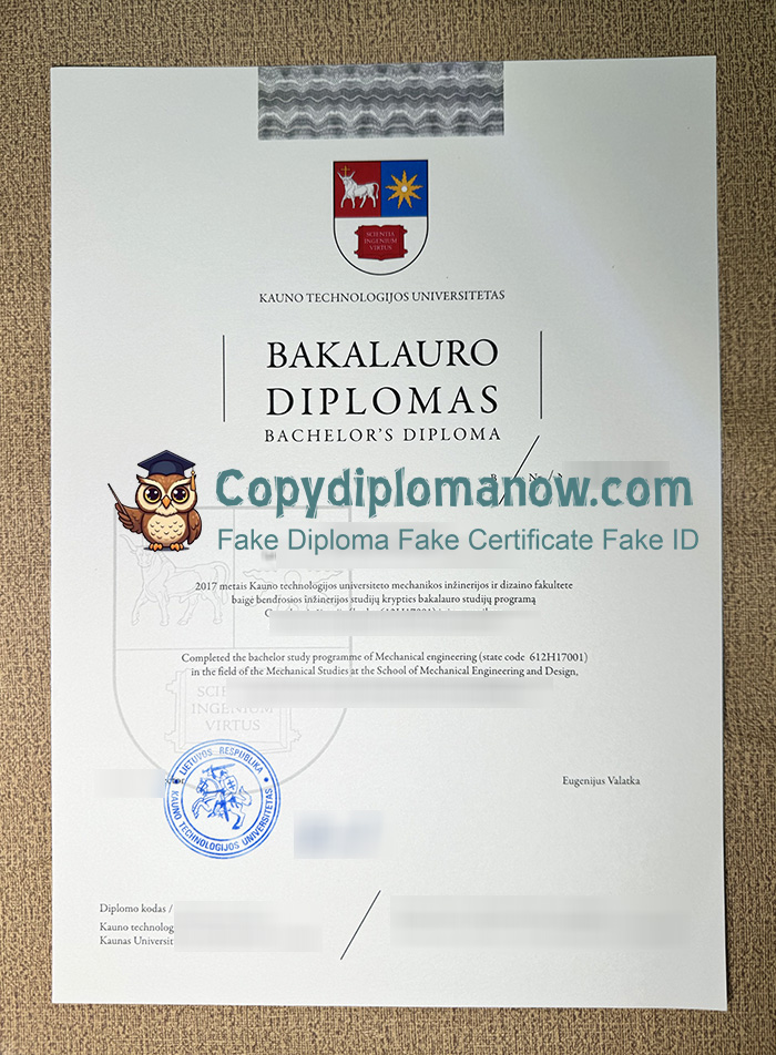 Kaunas University of Technology Diploma, KUT Diploma