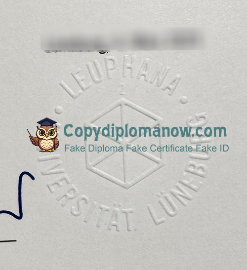Leuphana Universität Lüneburg Urkunde seal