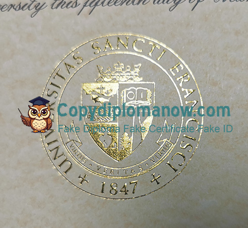 Saint Francis University Diploma seal