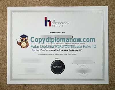SPHR Certificate