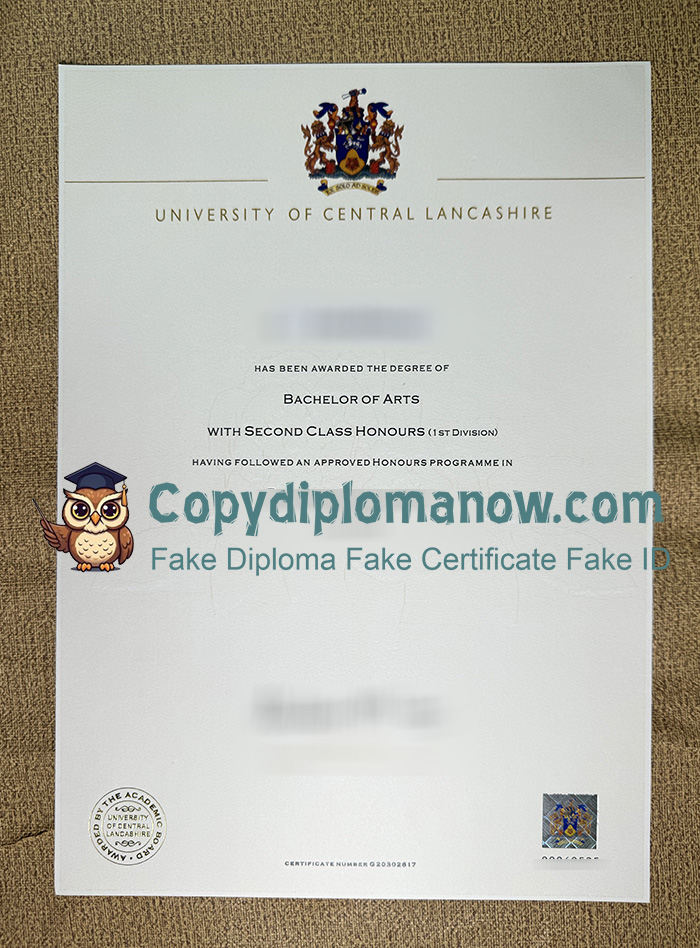 University of Central Lancashire Degree