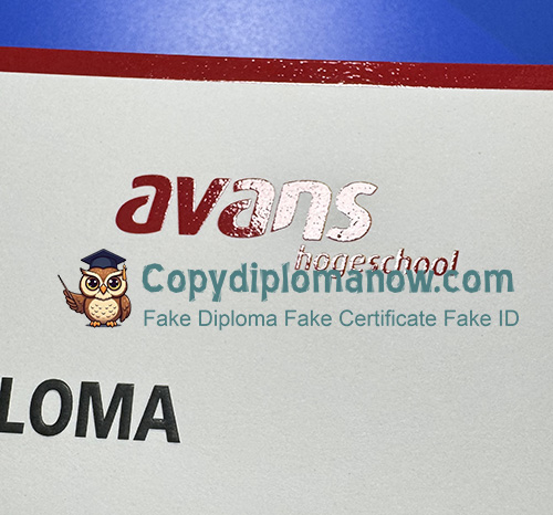 Avans Hogeschool Getuigschrift Ink font