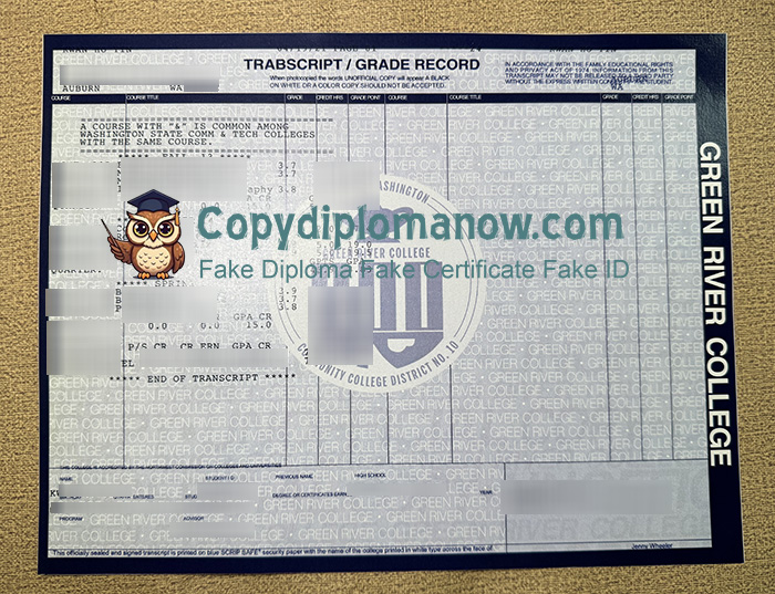 Green River College Transcript