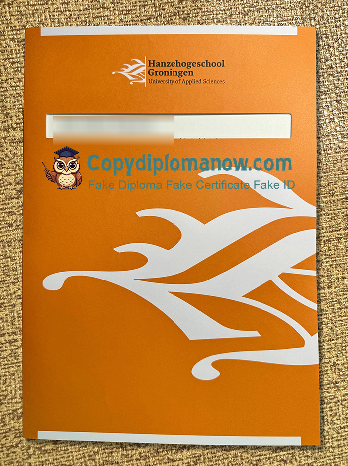 Hanze University of Applied Sciences Diploma Cover