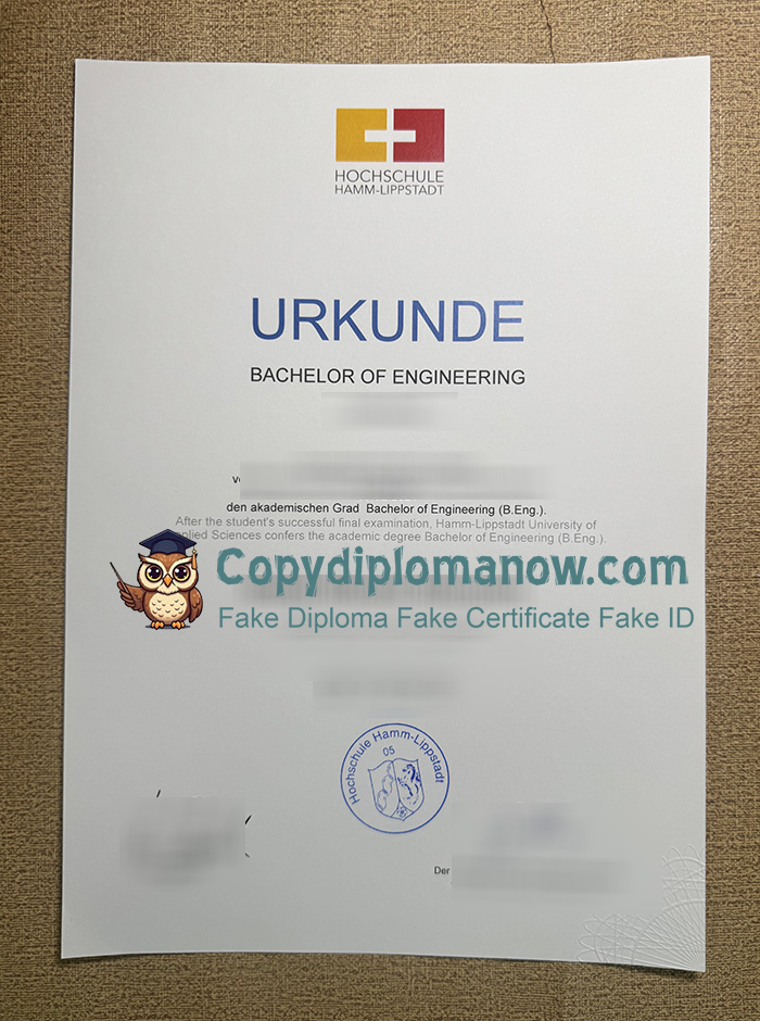 Hochschule Hamm-Lippstadt Urkunde