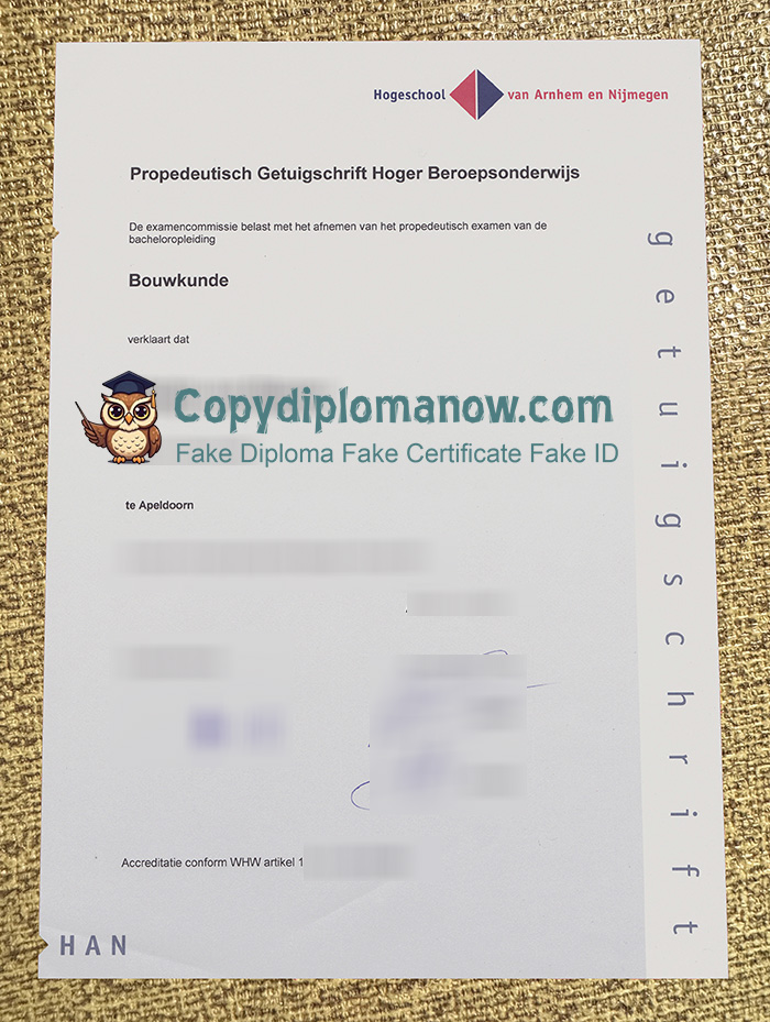 Hogeschool van Arnhem en Nijmegen Diploma