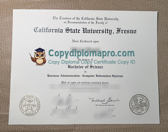 California State University, Fresno Diploma