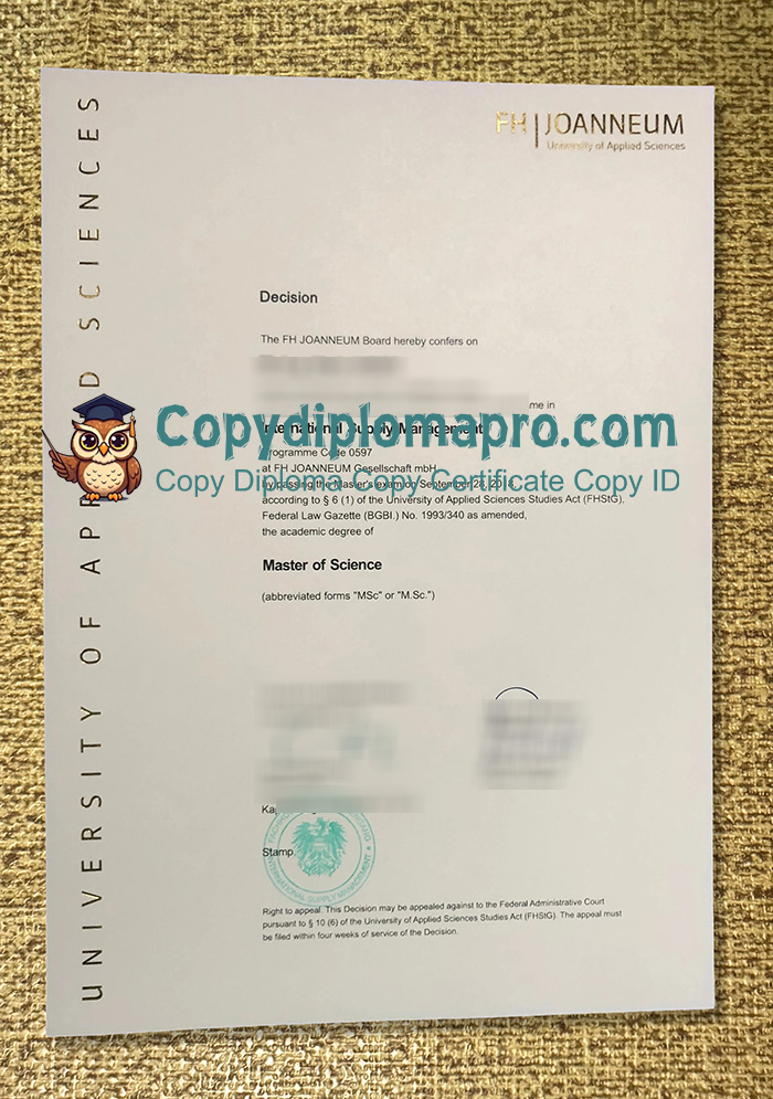 FH Joanneum Diploma