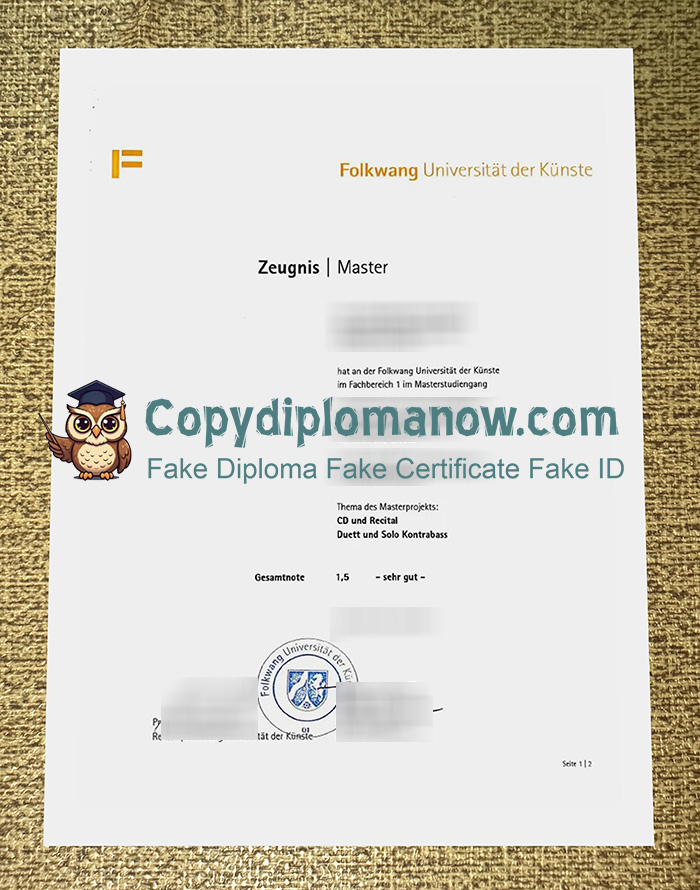 Folkwang Universität der Künste Zeungis
