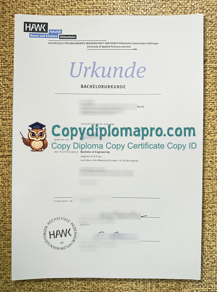 HAWK Hochschule Urkunde
