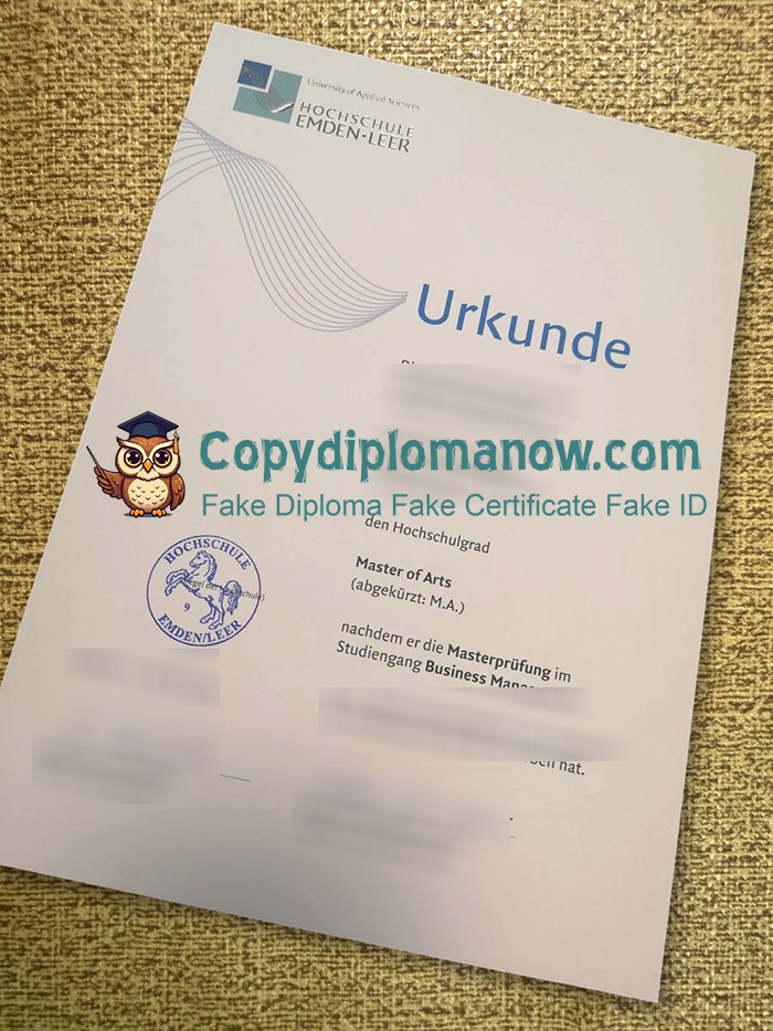 Hochschule Emden/Leer Urkunde