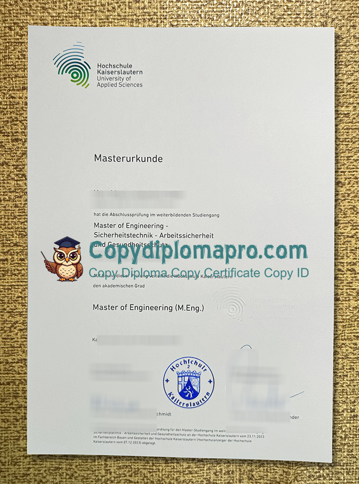 University of Applied Sciences Kaiserslautern Diploma