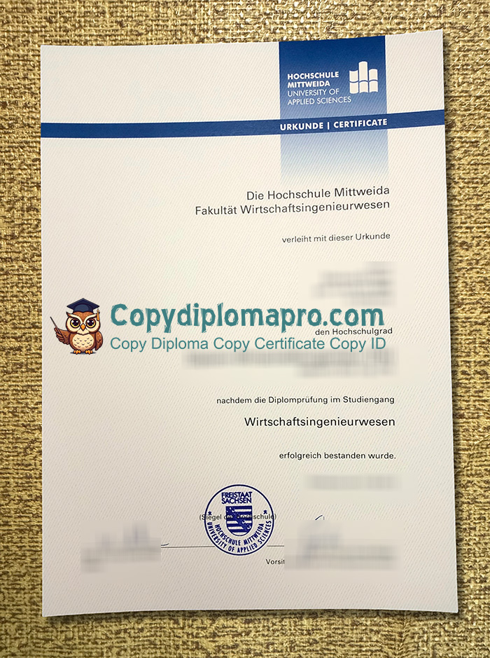 Hochschule Mittweida Urkunde
