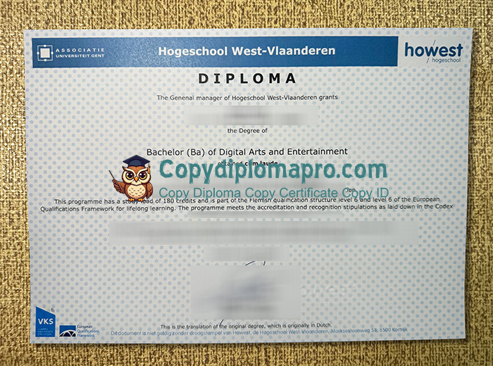 Hogeschool West-Vlaanderen Diploma