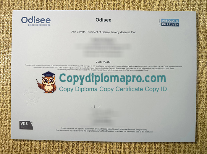 Odisee hogeschool Diploma