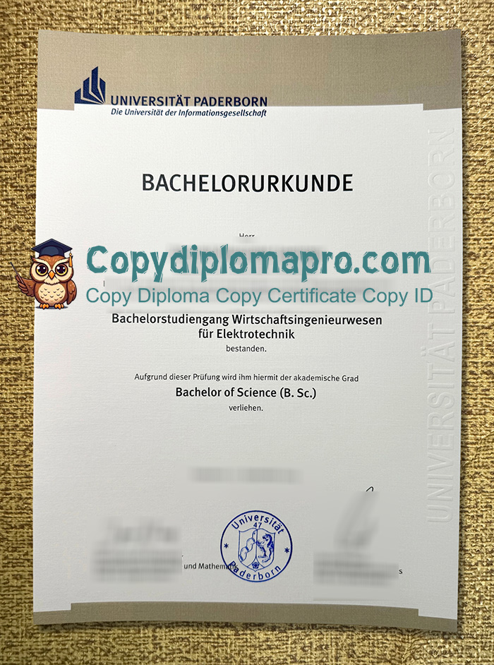 Universität Paderborn Urkunde