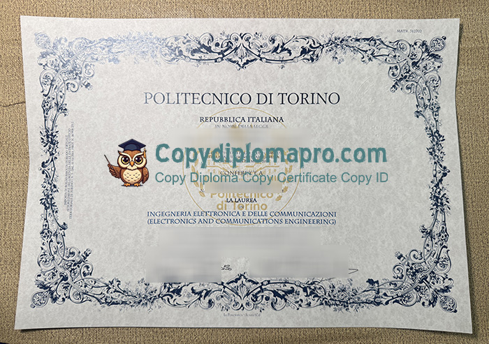 Polytechnic University of Turin Diploma