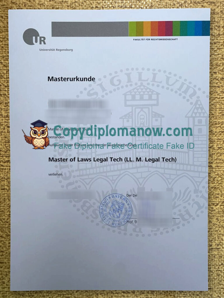 Universität Regensburg Urkunde