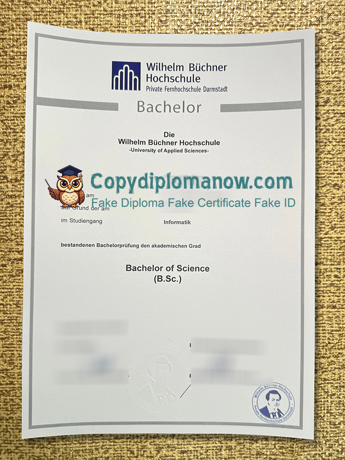 Wilhelm Büchner Hochschule Urkunde