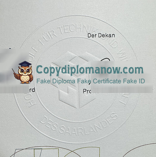HTW Saar Urkunde seal