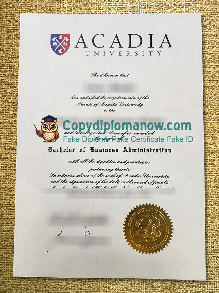 Acadia University Diploma