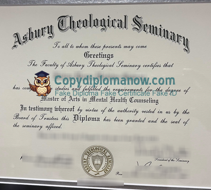 Asbury Theological Seminary Diploma