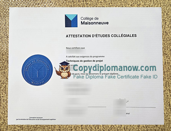 Collège de Maisonneuve Diploma