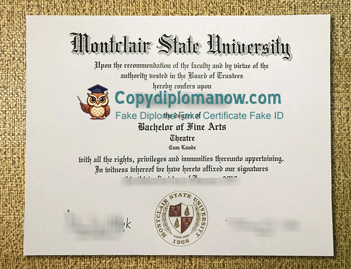 Montclair State University Diploma, Montclair Diploma