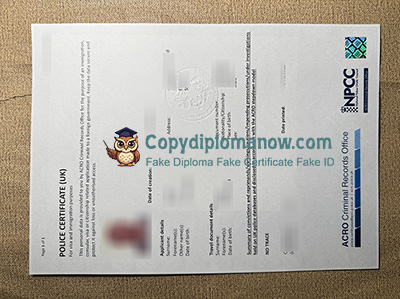 UK Police Certificate