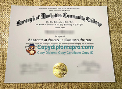 Borough of Manhattan Community College Diploma, BMCC Diploma,