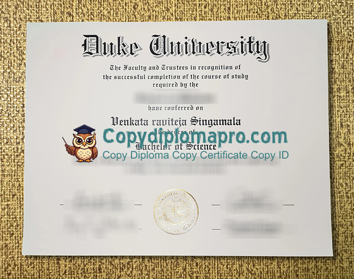 Duke University Diploma
