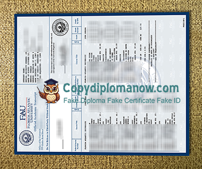Florida Atlantic University Transcript