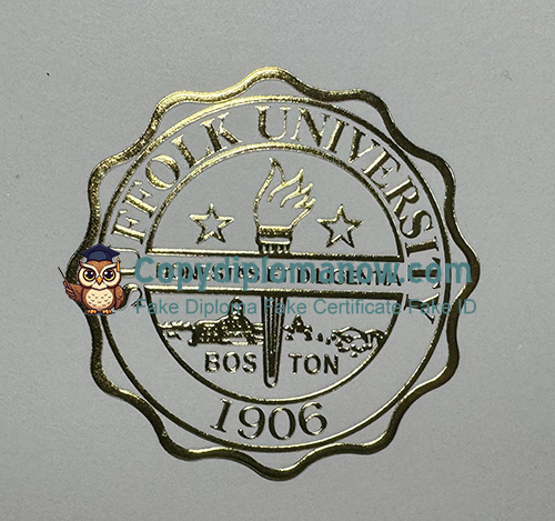 Suffolk University Diploma seal