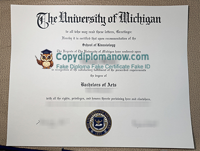 University of Michigan Diploma