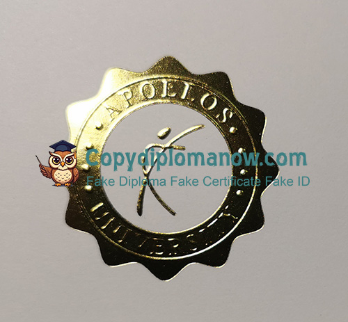 Apollos University Diploma seal