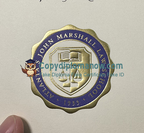 Atlanta's John Marshall Law School Diploma seal