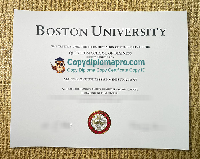 Boston University Diploma
