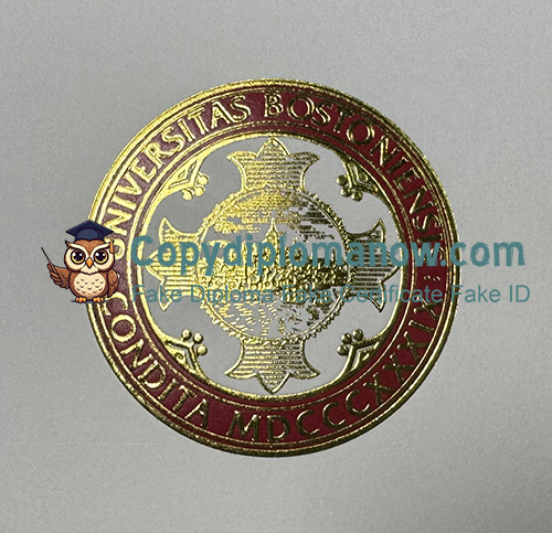 Boston University Diploma seal