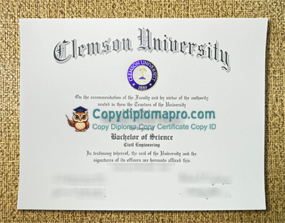 Clemson University Diploma