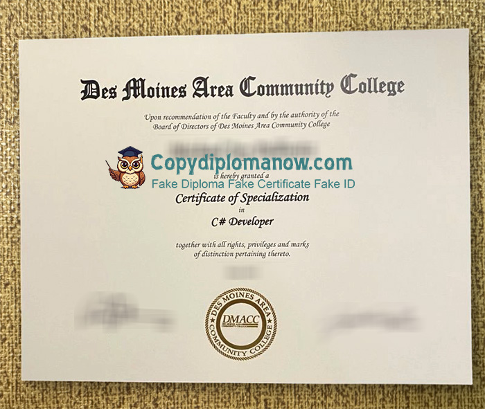 DMACC Diploma, Des Moines Area Community College Diploma